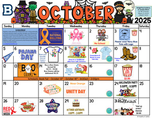 ✨October 2025 Activity Calendar ✨